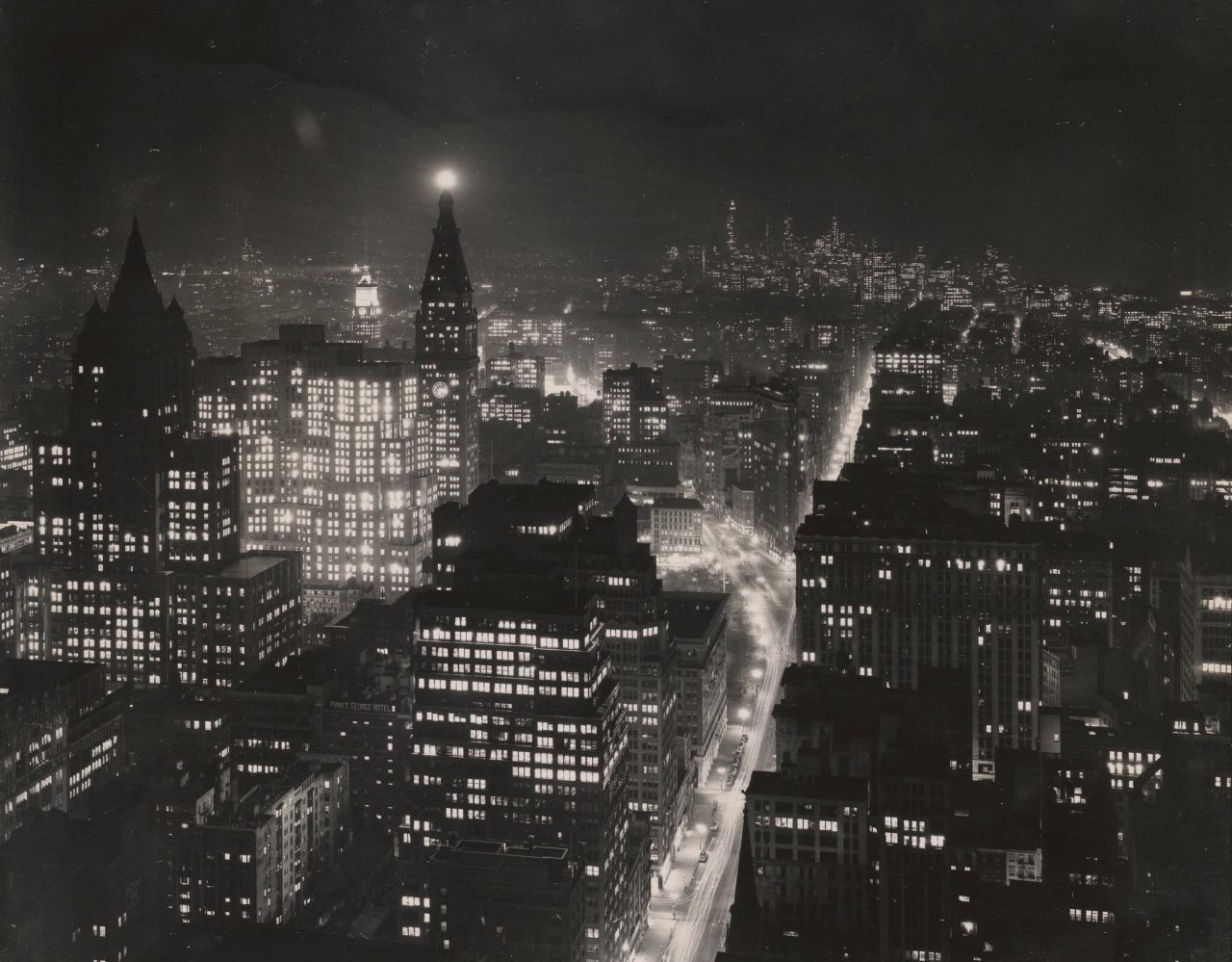 New York City 1940s 1950s Looking southeast from the Empire State Building. 1946.