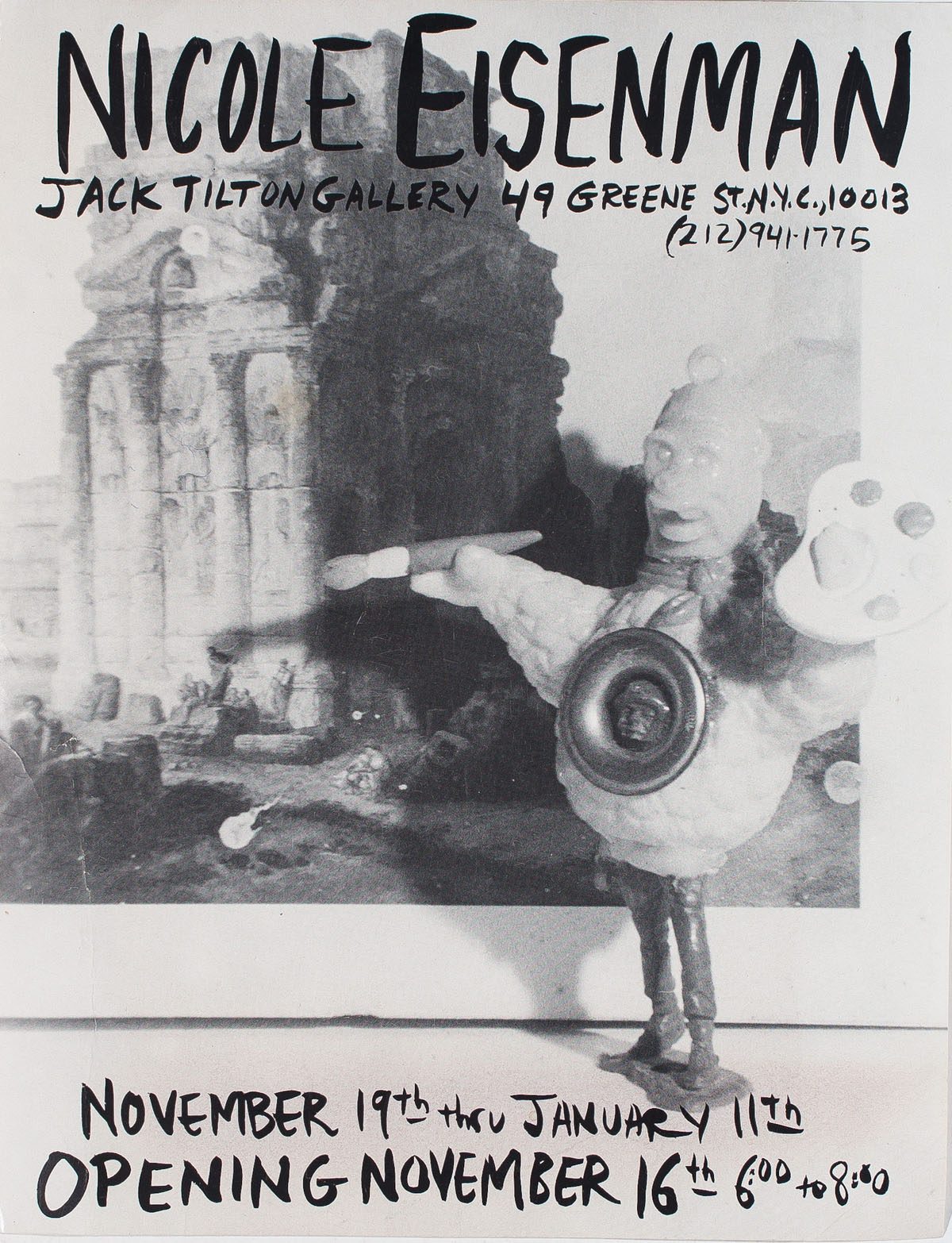 Jack Tilton Gallery, Nicole Eisenman, Poster, 1994