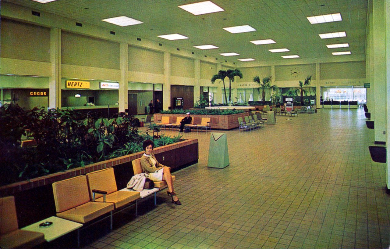 Airports Postcards Mid-Century