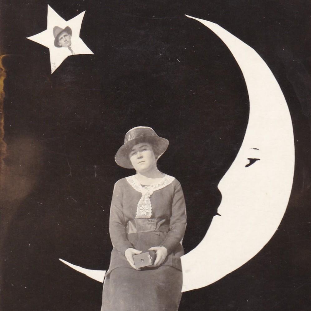 We're in our moon phase. // 📸 Collection of vintage paper moon portraits  via @oldfashionvibes.