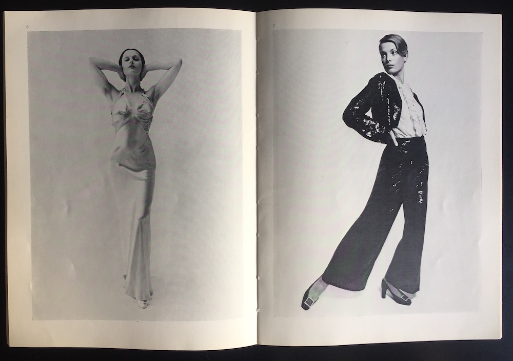Evening dress, Charles James, 1934; Trouser suit, Chanel, 1937/8
