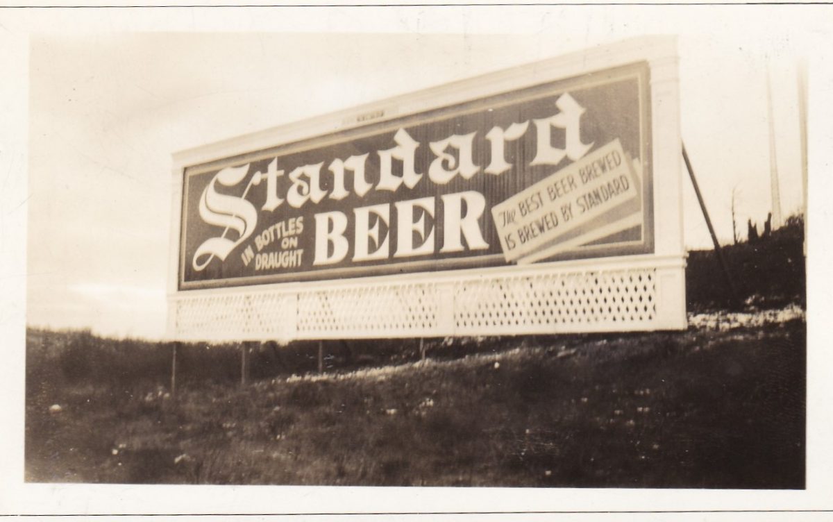 Drinking beer vintage snapshot