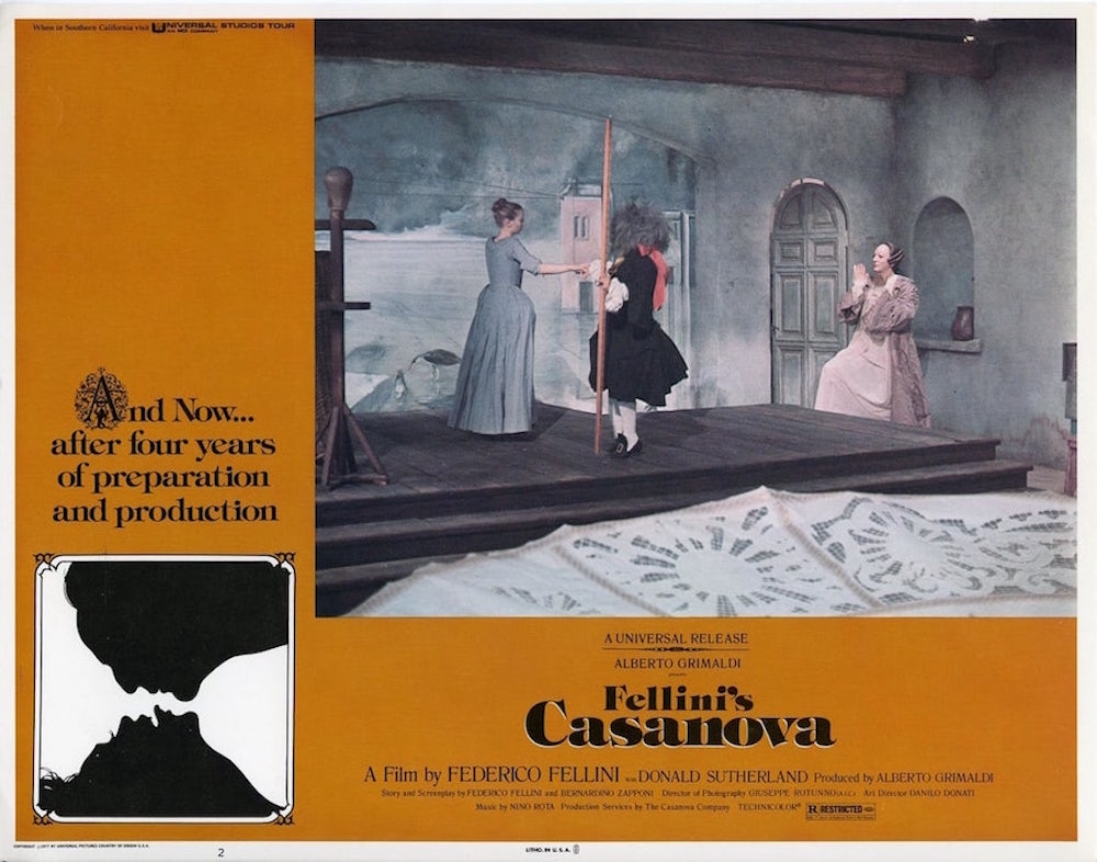 Fellini, Casanova, Donald Sutherland, film, 1970s