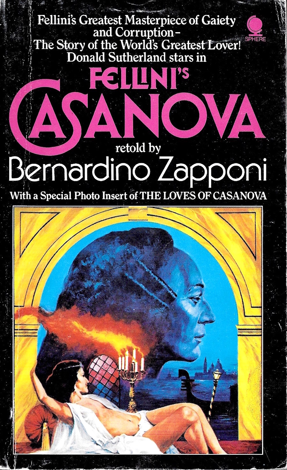 Fellini's Casanova, book, film Donald Sutherland
