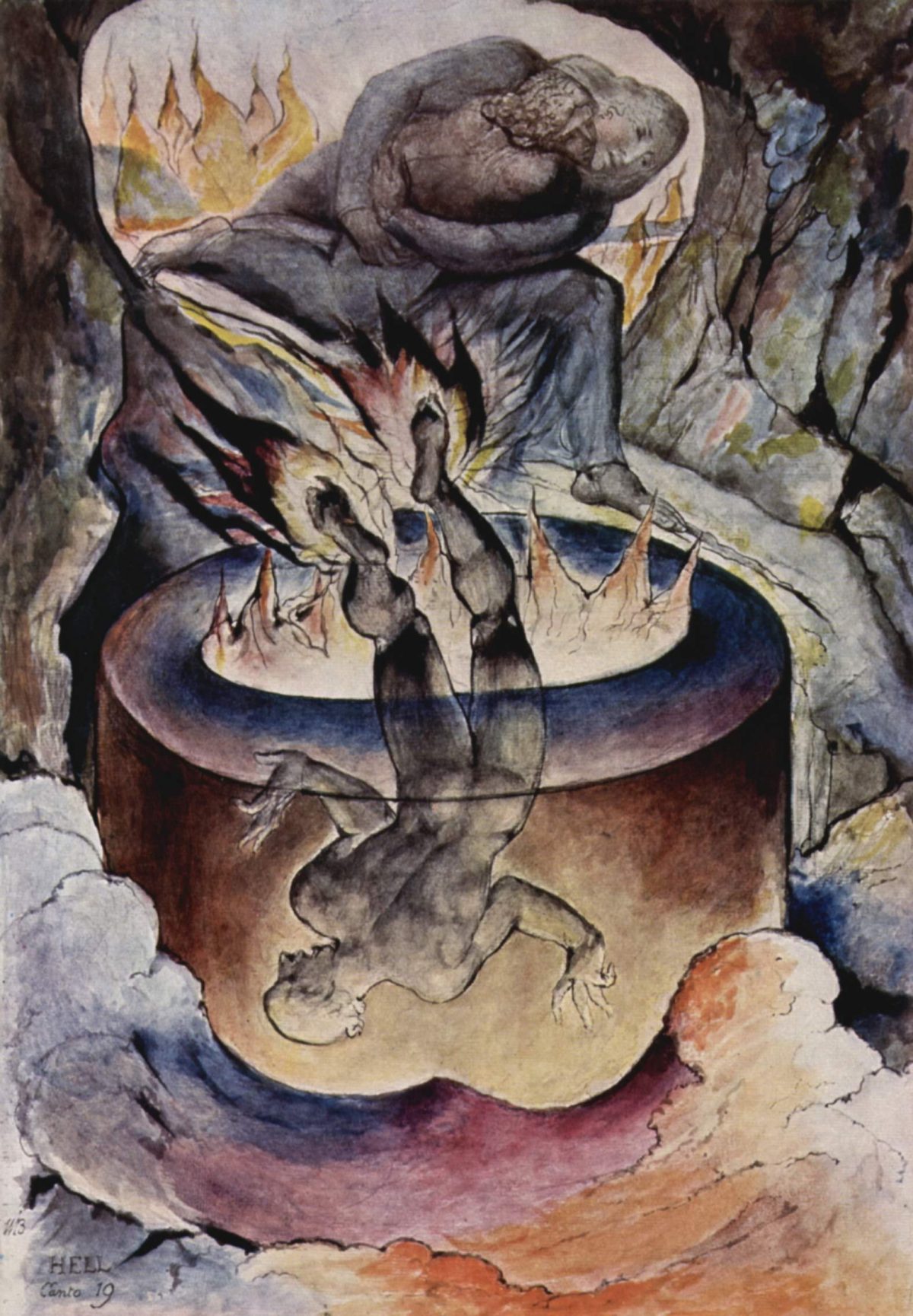 William Blake illustrations drawings for Dante Divine Comedy