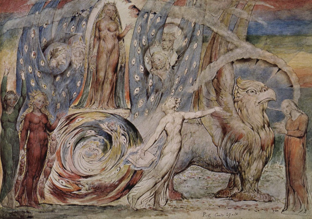 William Blake illustrations drawings for Dante Divine Comedy