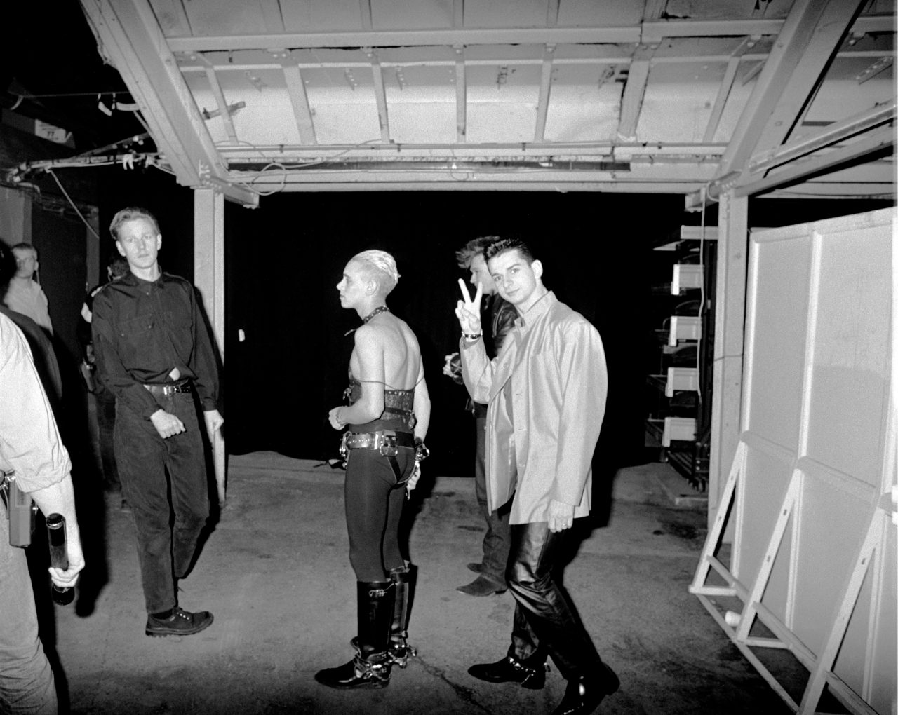 Photo by Andre Csillag - Martin Gore, Andrew Fletcher, Alan Wilder and Dave Gahan Depeche Mode, Black Celebration Tour, Wembley, UK - April 1986