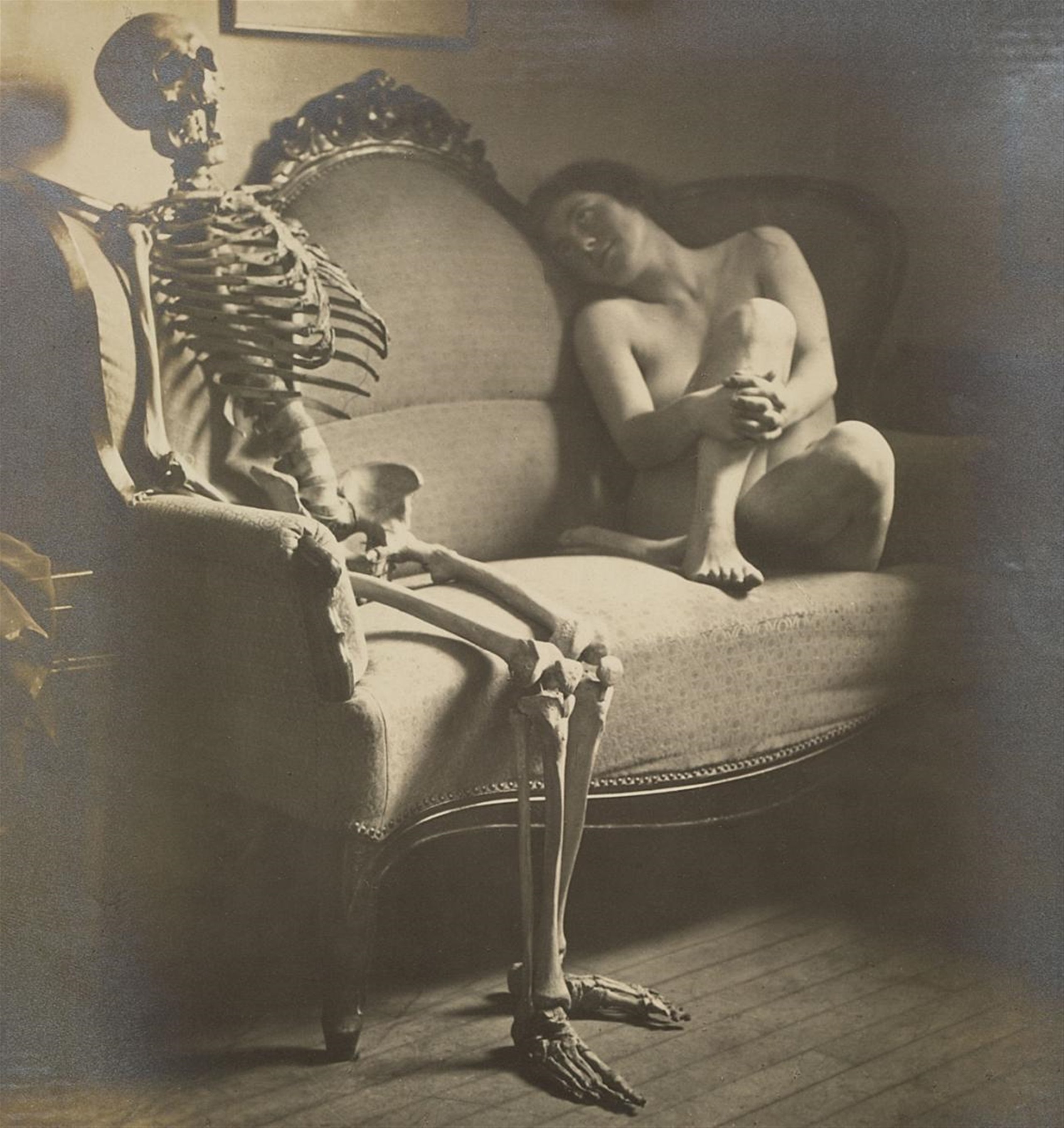Franz Fiedler skeleton nude 1920s