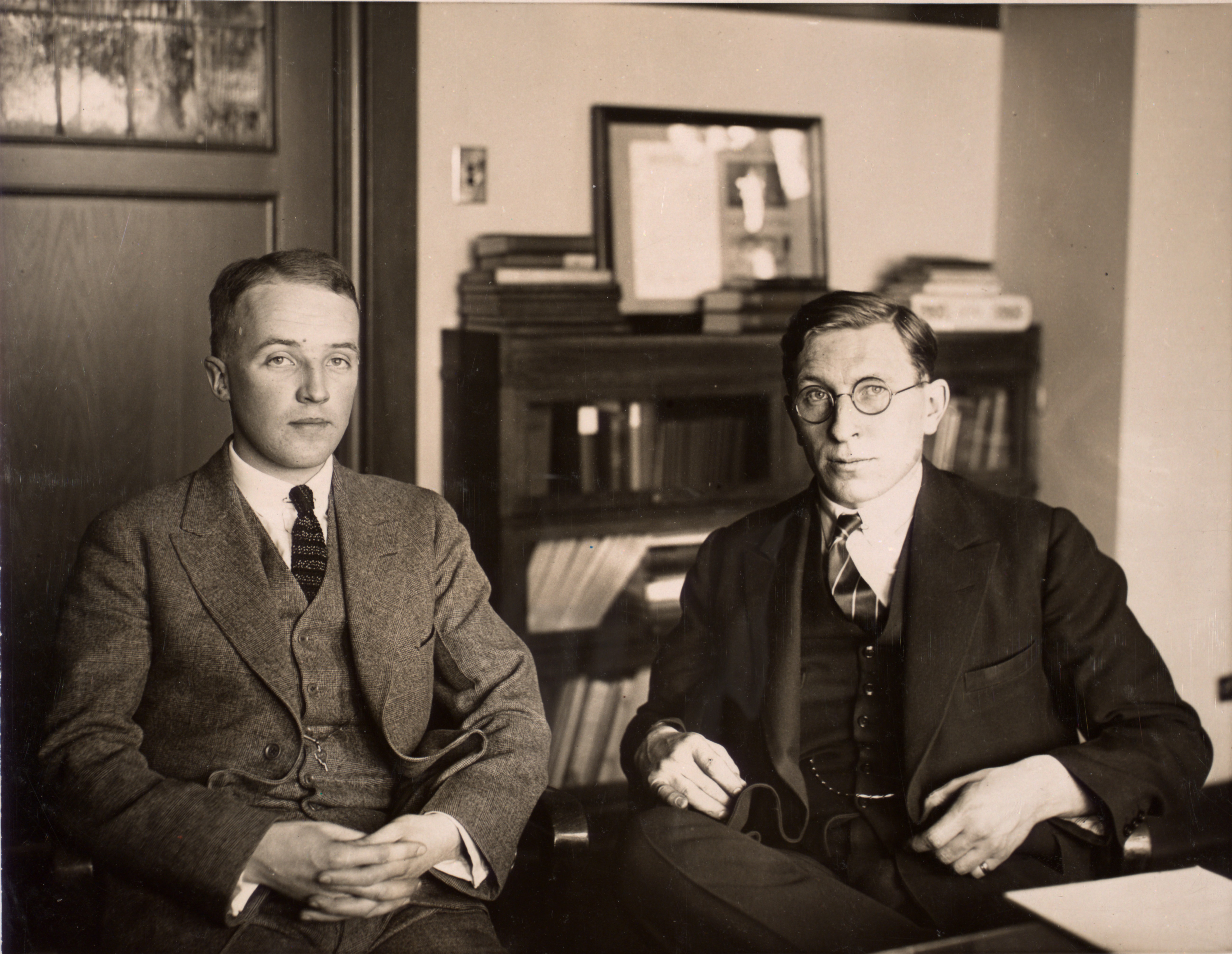Photograph of C. H. Best and F. G. Banting ca. 1924