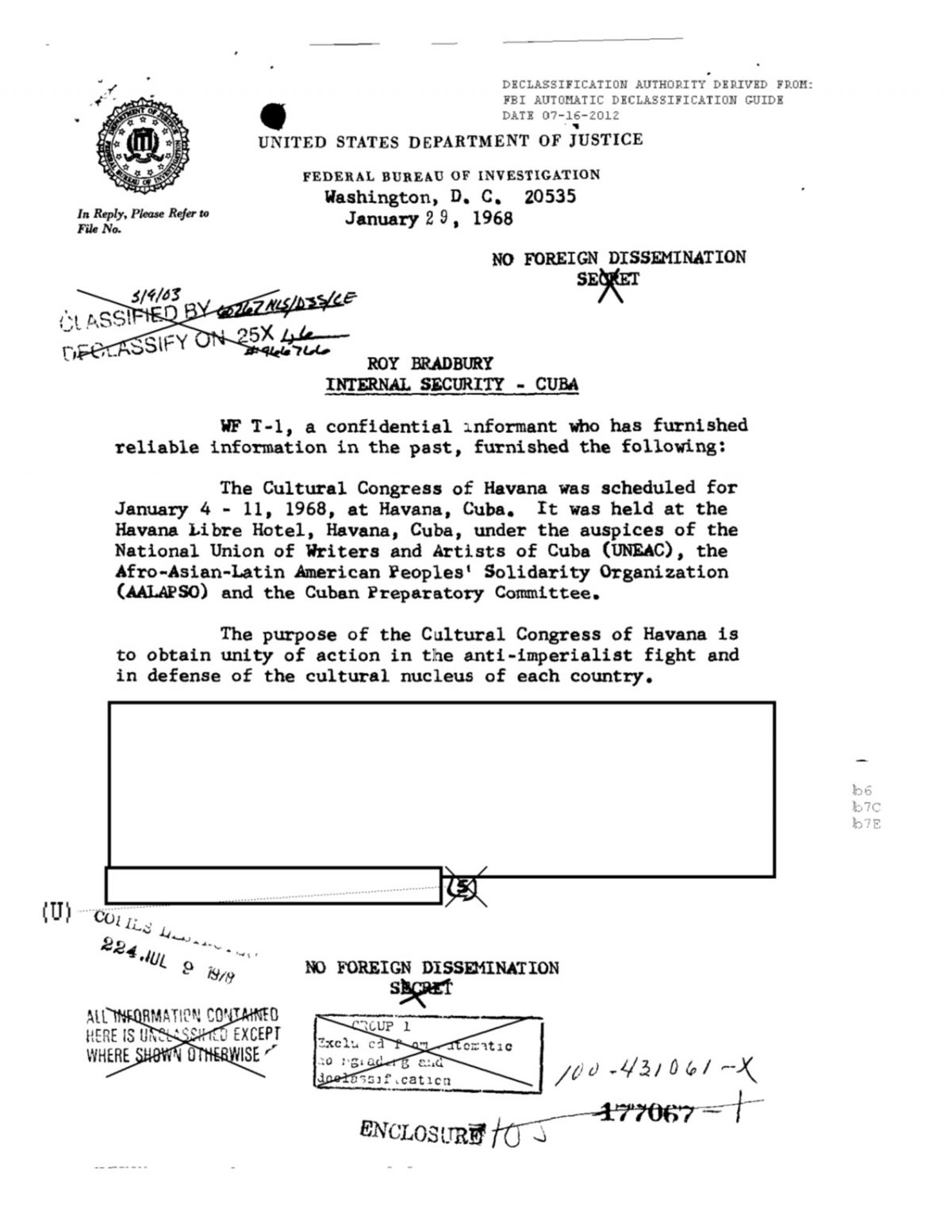 Ray Bradbury FBI files