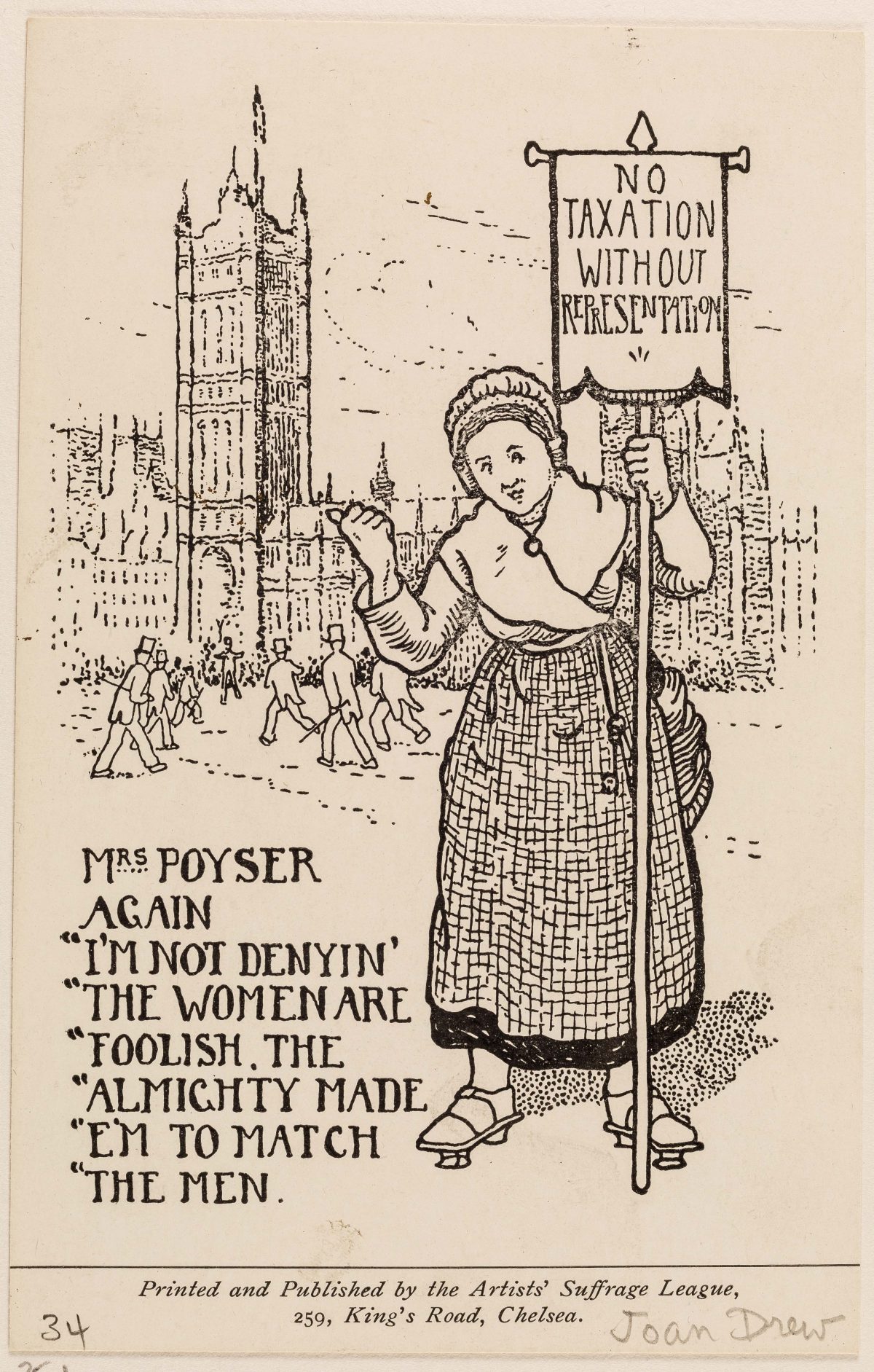 Mary Lowndes suffrage art for the Artists’ Suffrage League