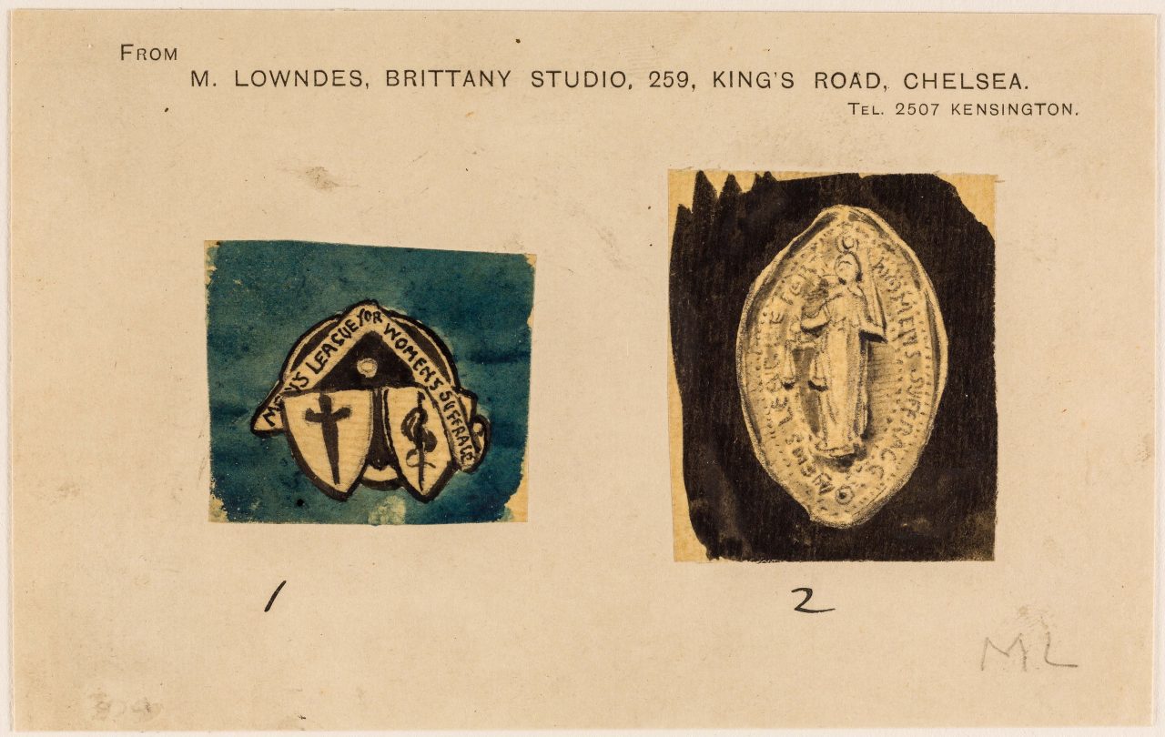 Mary Lowndes suffrage art for the Artists’ Suffrage League