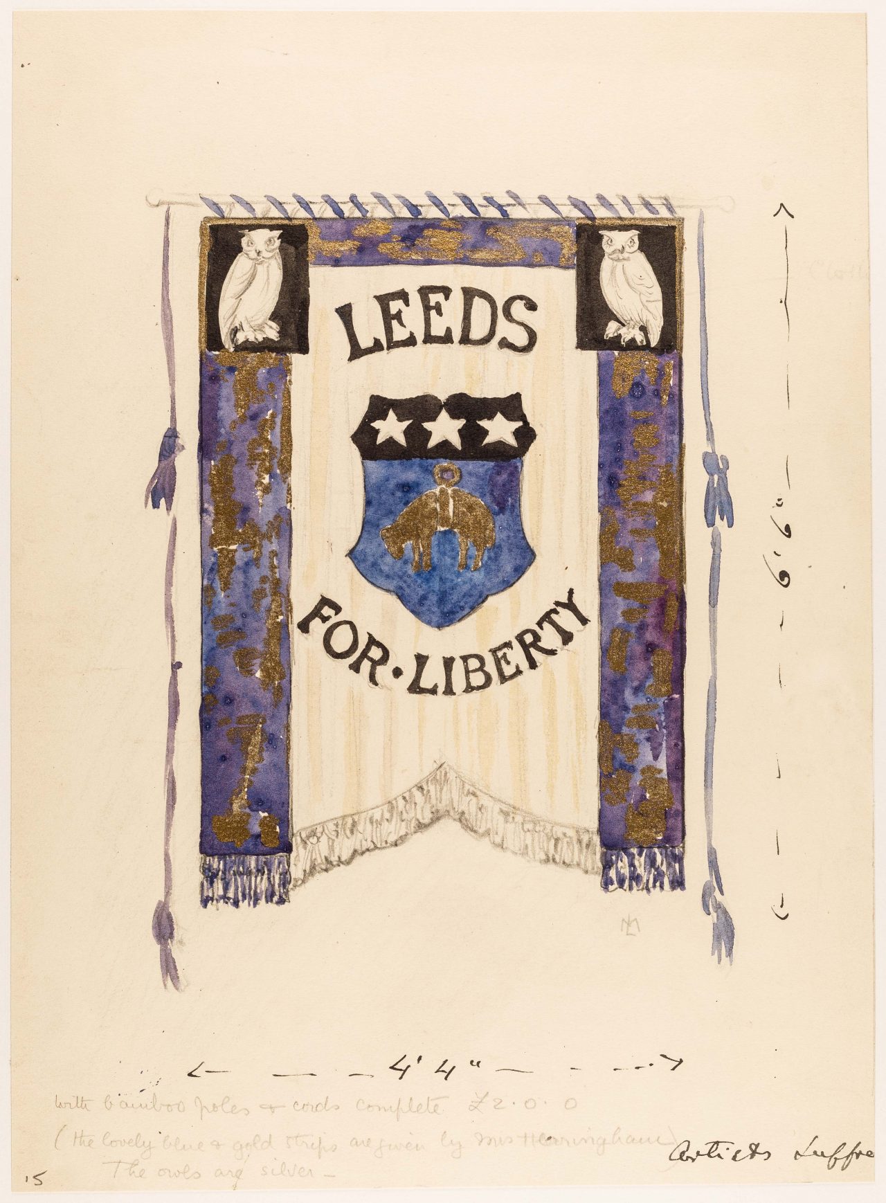 Mary Lowndes suffrage art for the Artists’ Suffrage League