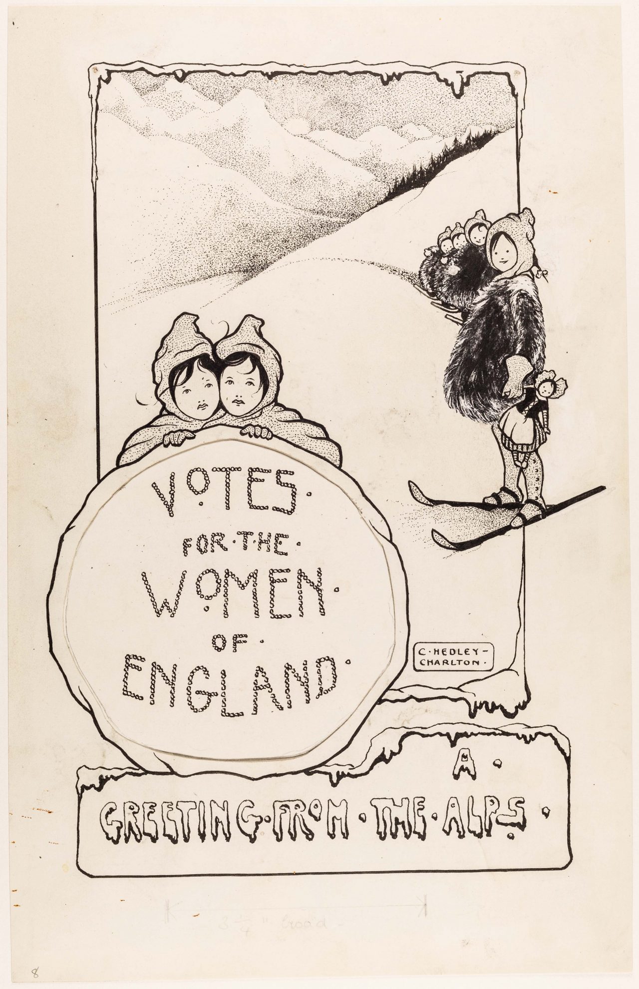 Mary Lowndes suffrage art for the Artists’ Suffrage League