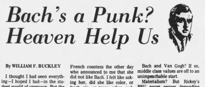 William Buckley’s Los Angeles Times column, as it appeared in The Billings Gazette, Montana, 31st March 1969