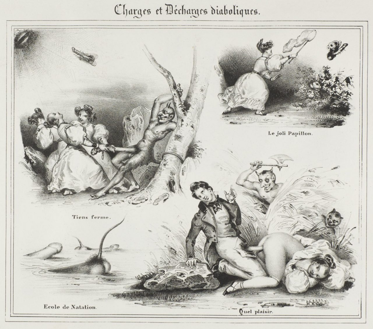 Charges et Décharges diaboliques by Eugène Lepoitevin (1830)
