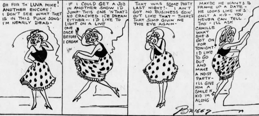 “This punk song…”, ‘Wonder What a Girl in the Chorus Thinks About’, 1919 (Source: The New York Tribune)