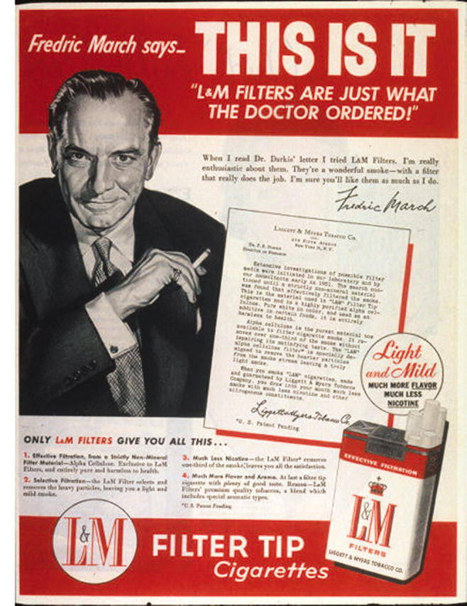 tobacco doctors endorsements advertising L&M