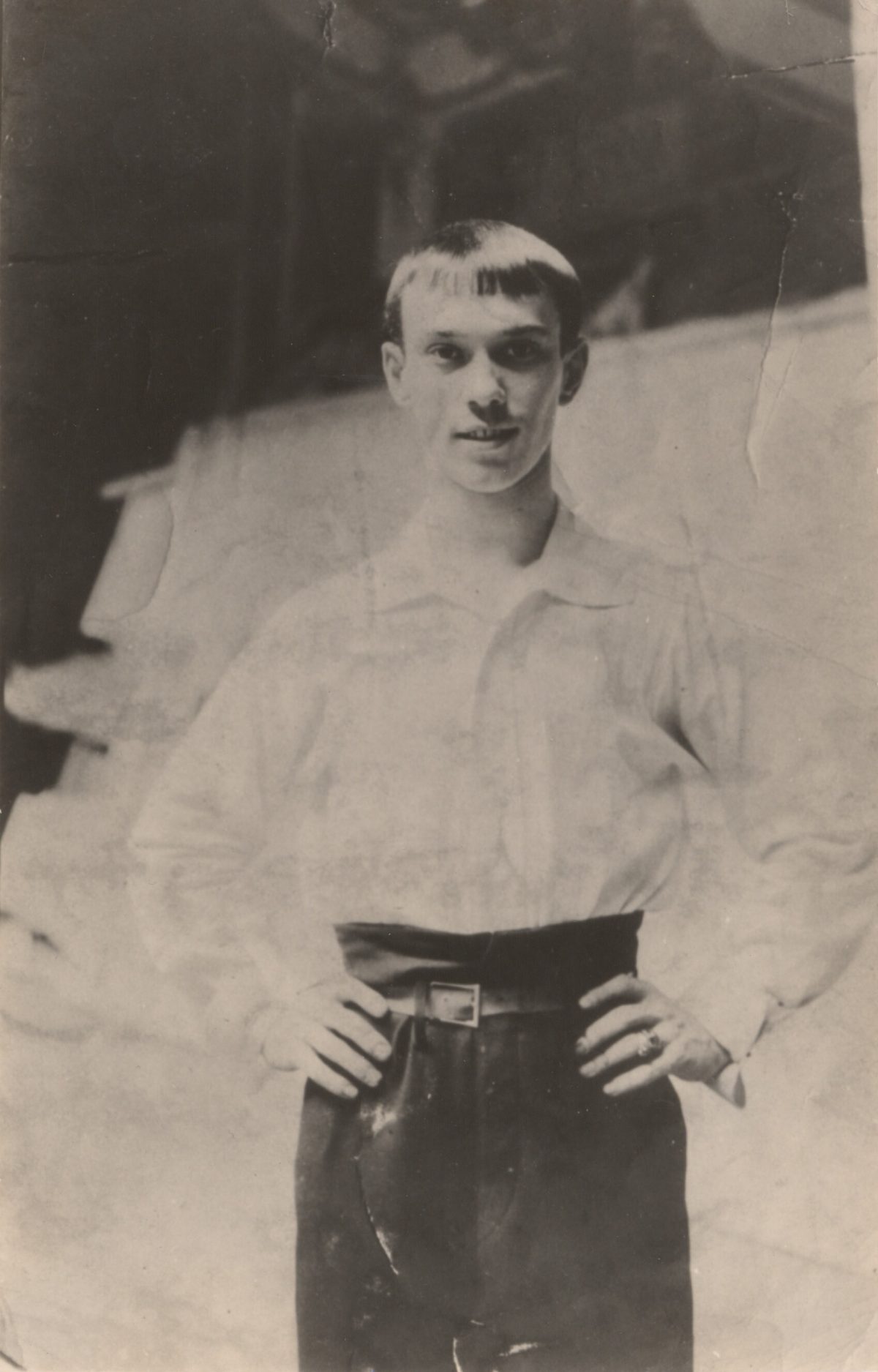 Nijinsky in practice clothes, 1908