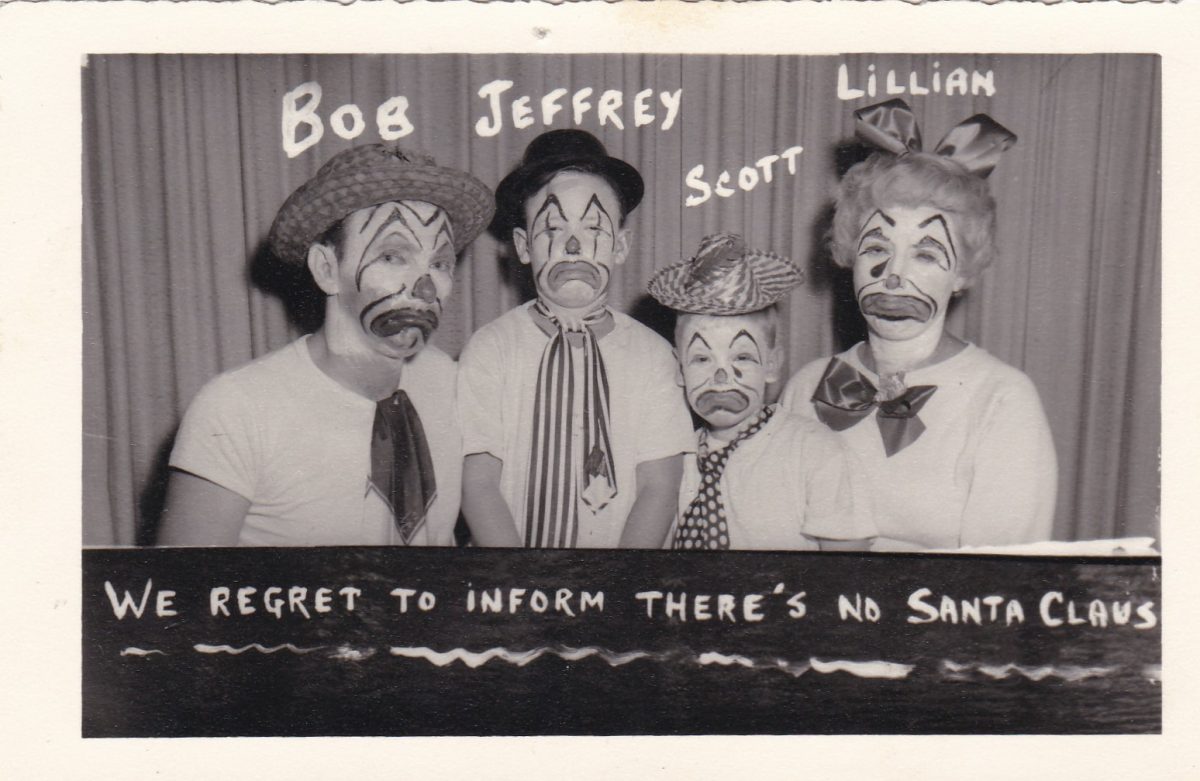 Scary Santa vintage snapshots clowns