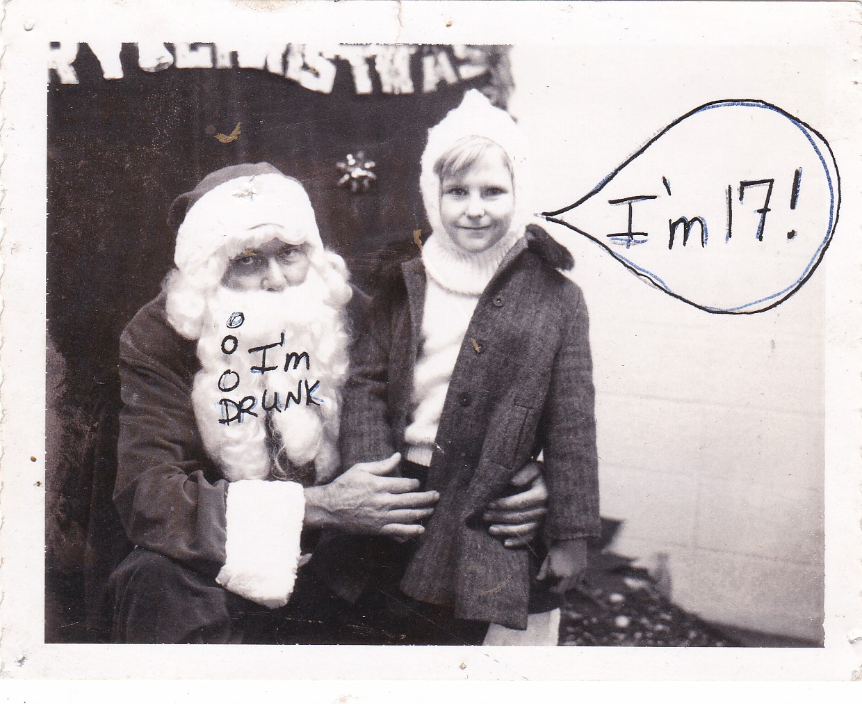Scary Santa vintage snapshots