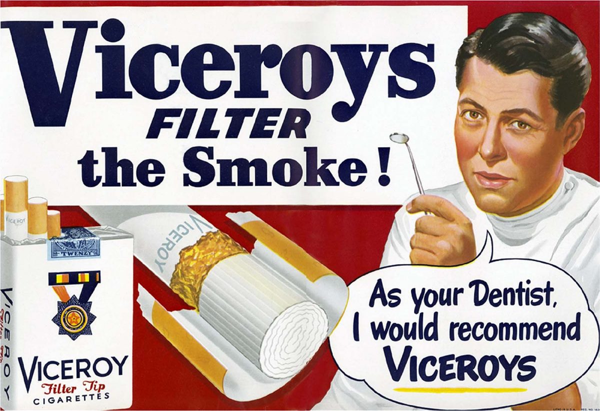 tobacco doctors endorsements advertising Viceroys