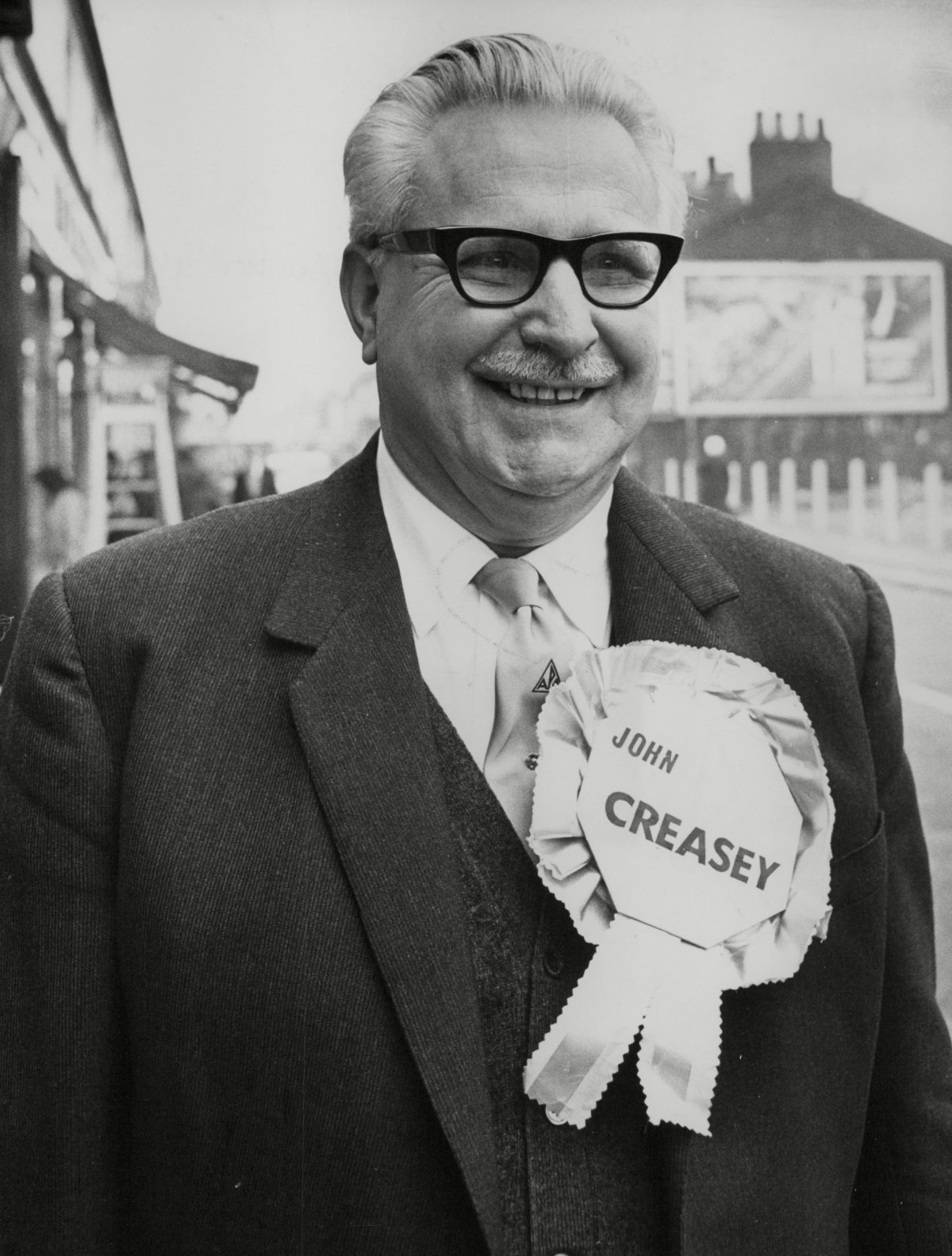 John Creasey Author & Writer Campaigning For The All Party Alliance At The Gorton By-election. 31 Oct 1967