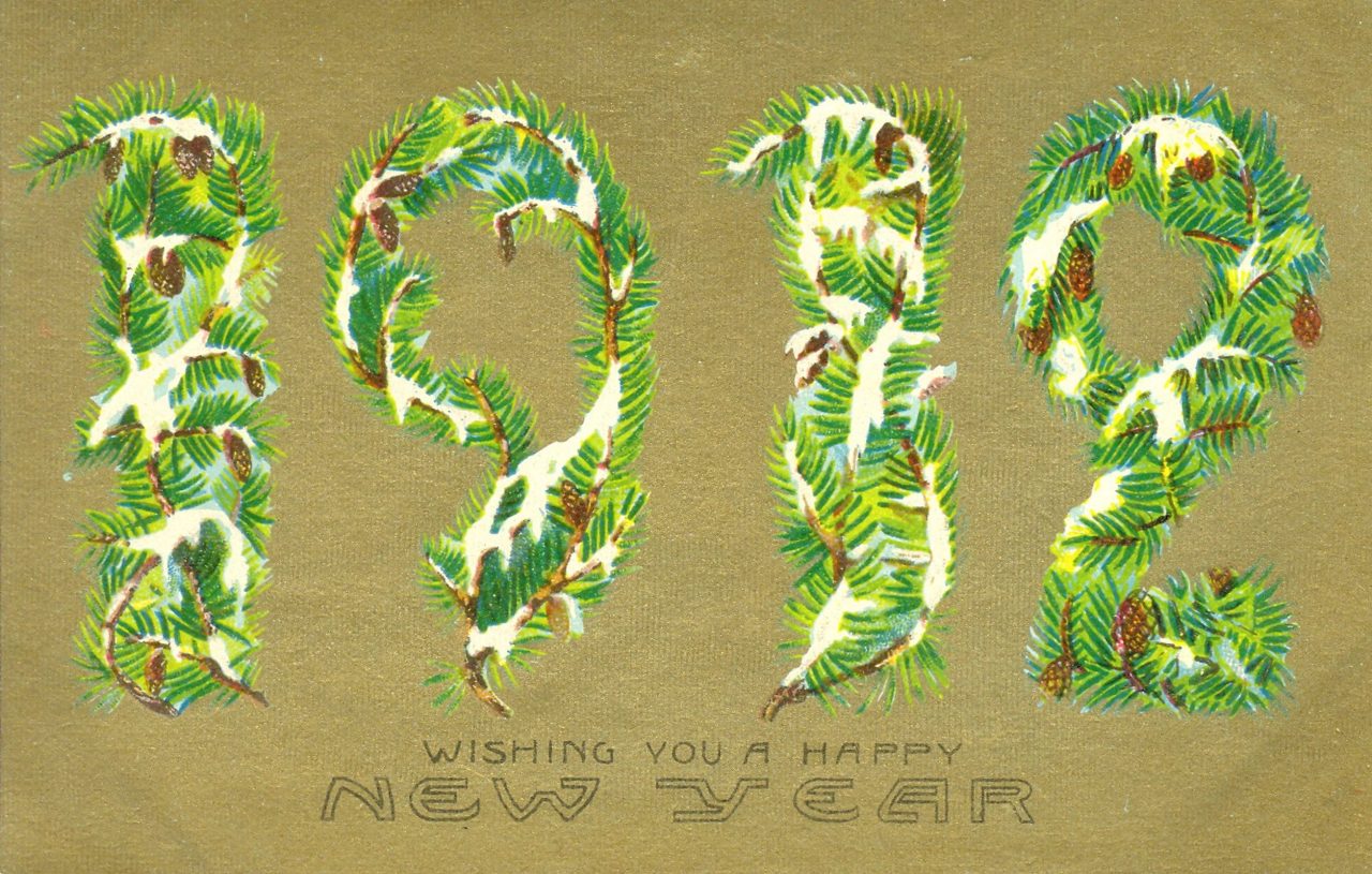 vintage New Year greeting cards