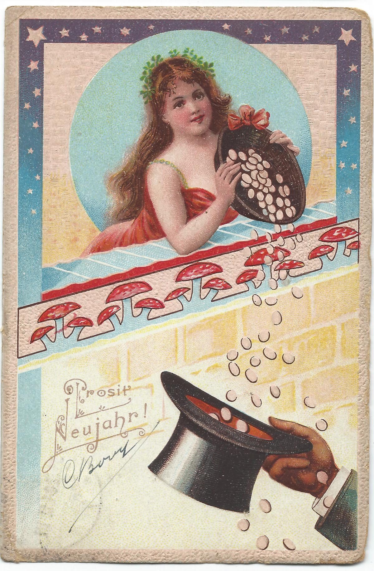 vintage New Year greeting cards 