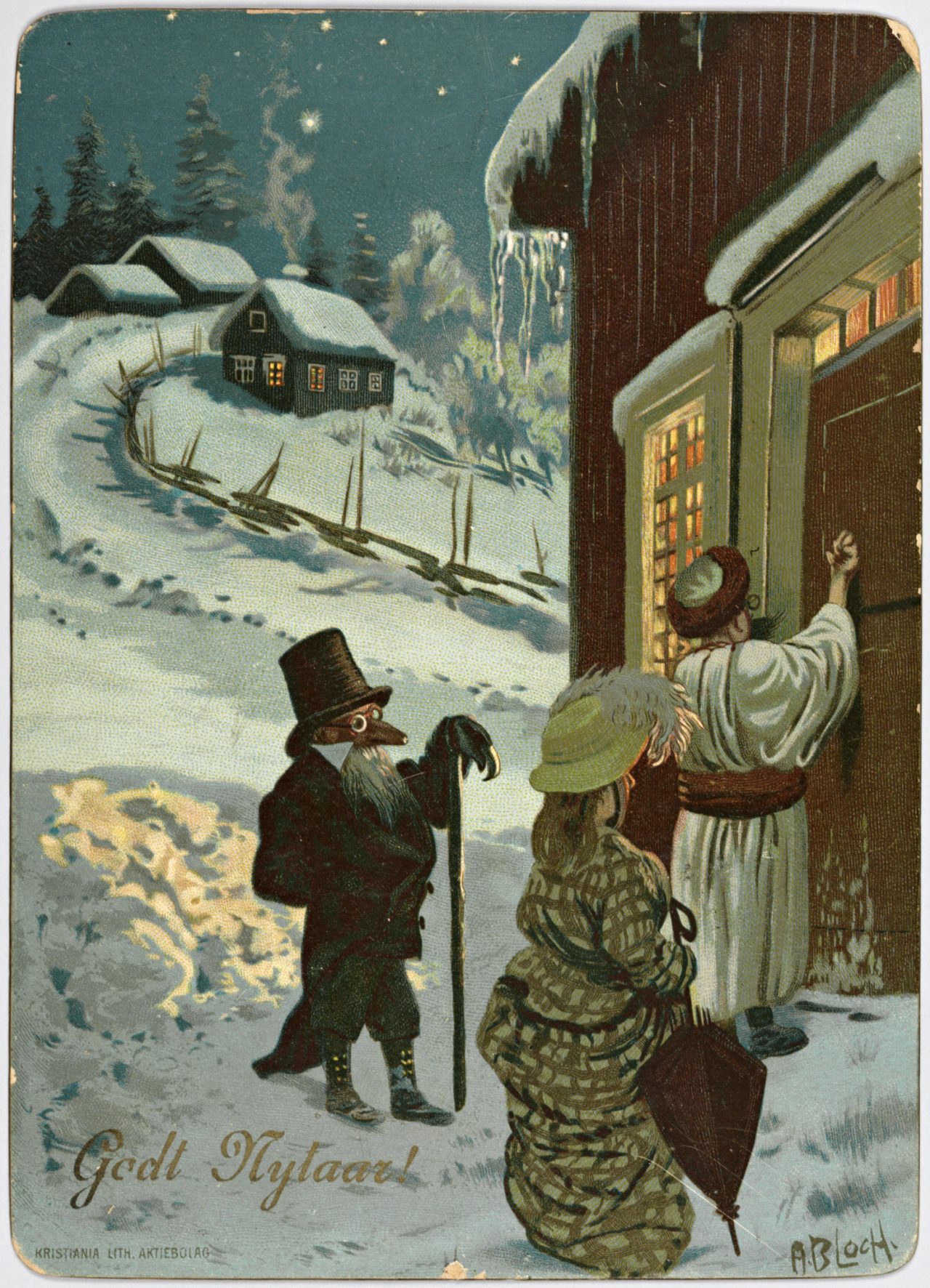 vintage New Year greeting cards