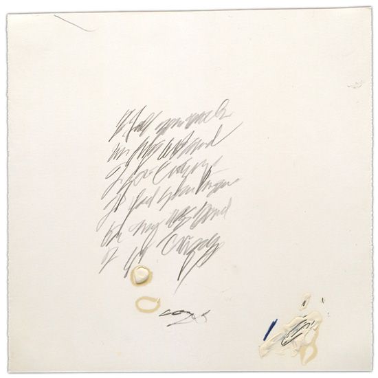 Cy Twombly, from Letter of Resignation