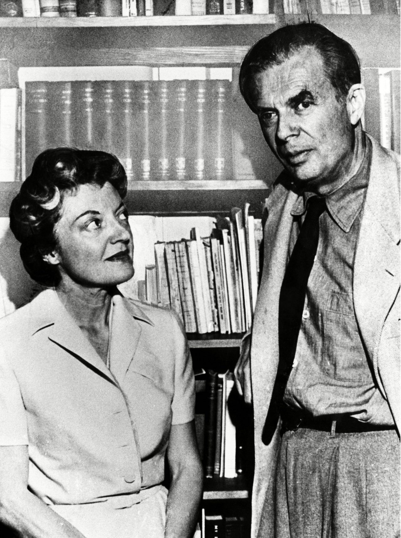 British author Aldous Huxley, and his second wife, Laura Archer, ca. 1960