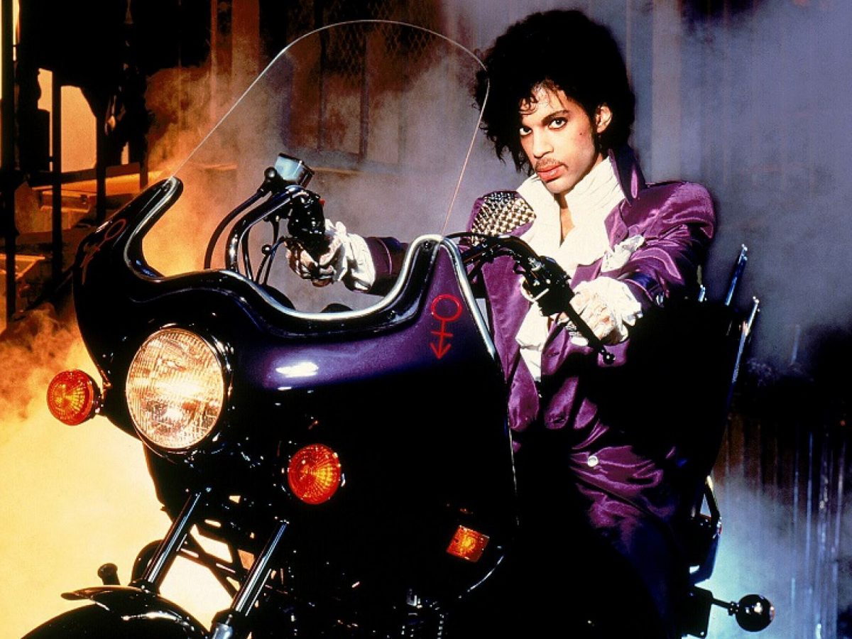 Prince on his Purple Rain motorcycle