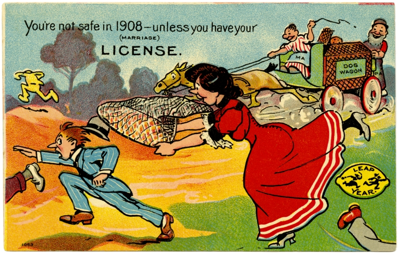 vintage leap year cards and postcards