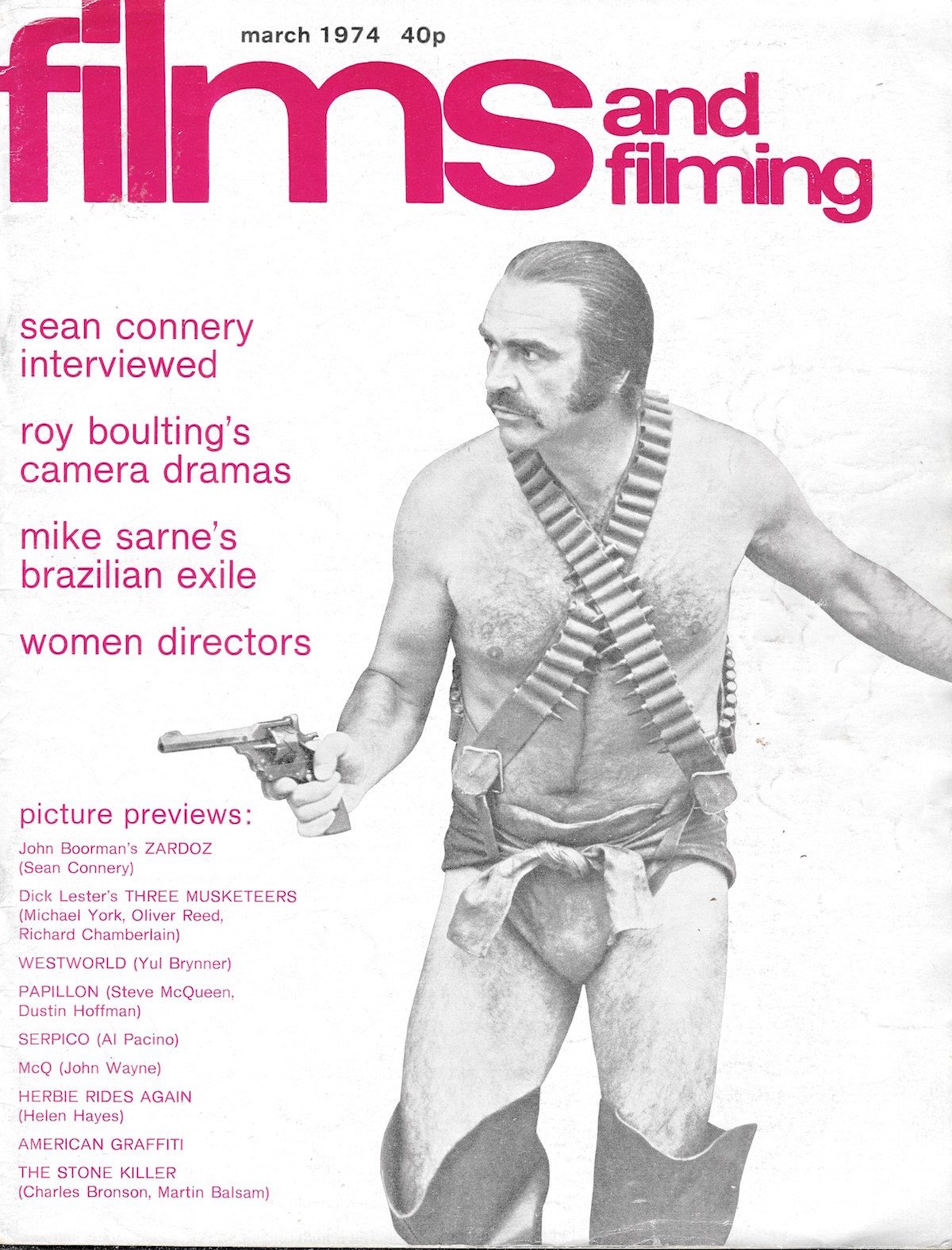 Zardoz, Sean Connery Film s and Filming