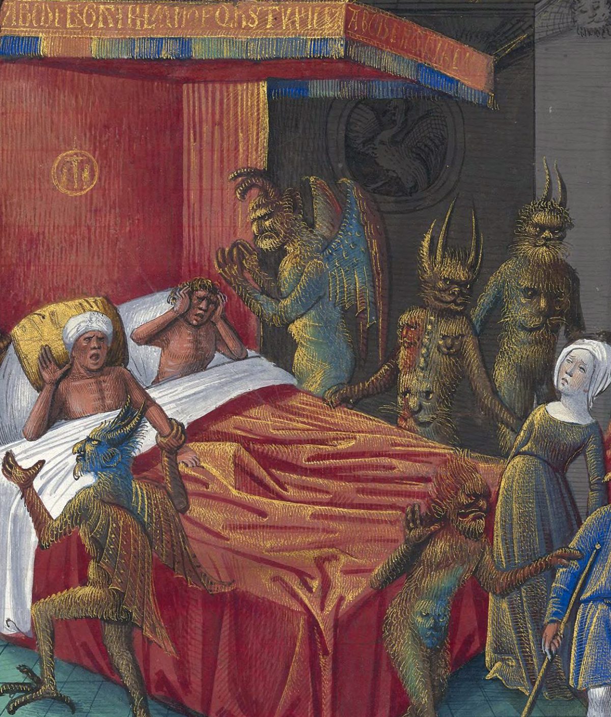 Robert Blondel, Des douze Perilz d'enfer, Bourges ca. 1480 BnF, Français 449, fol. 64r
