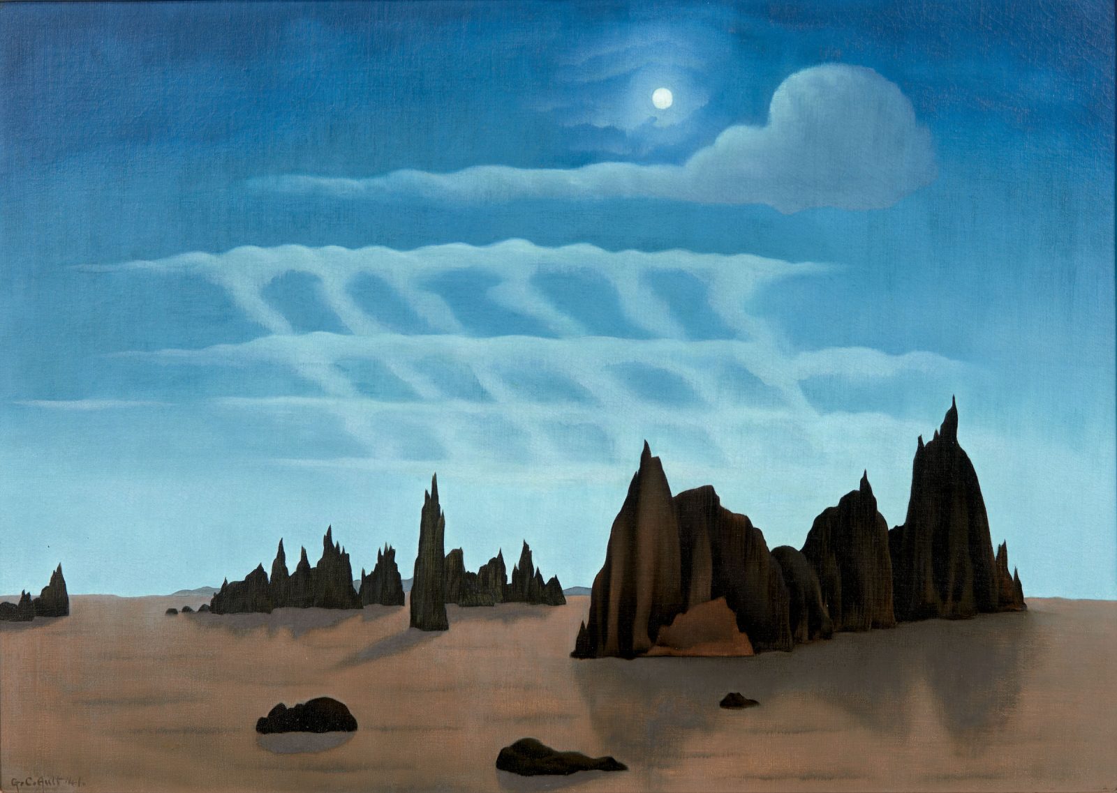 Moonlit Desert, 1941 Oil on canvas 20 x 28 inches