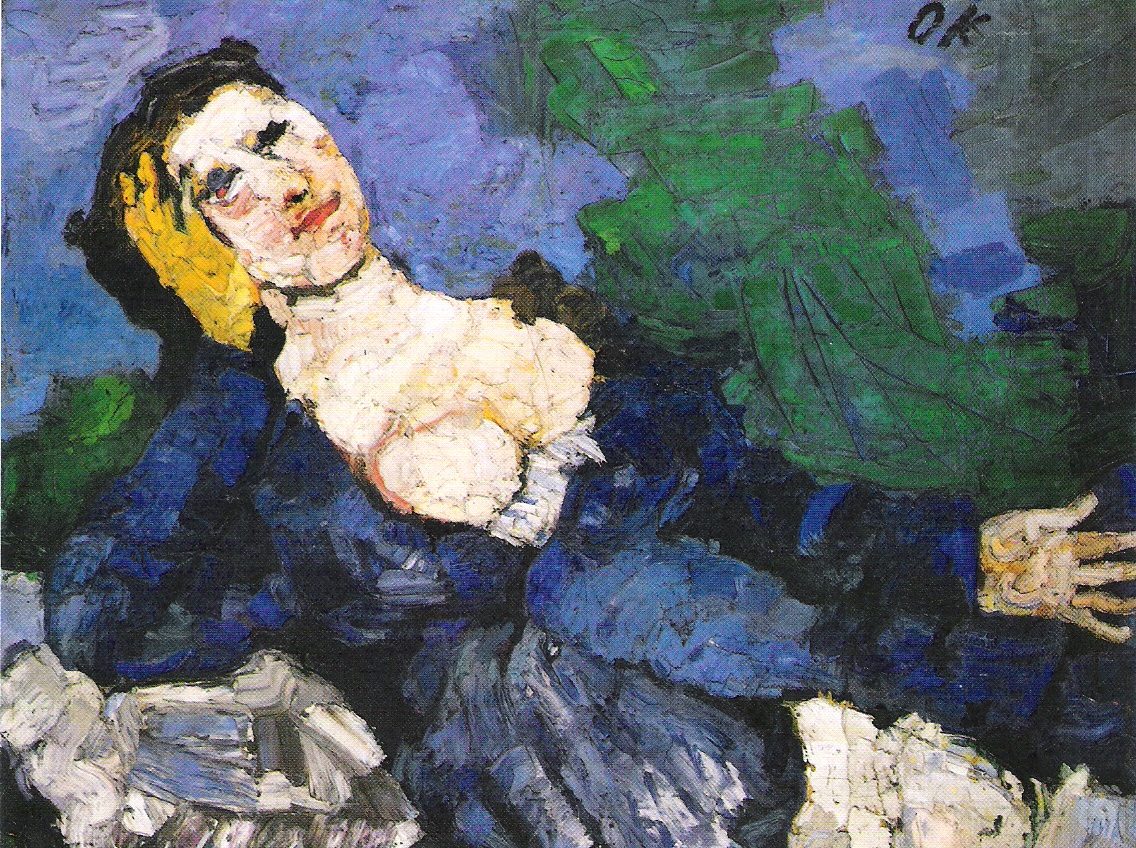 Woman in Blue, 1919 This painting was a painting of the Alma doll.