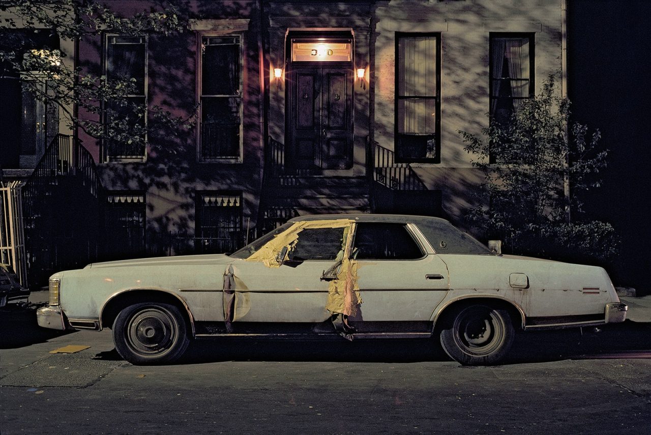 Masking-tape car, Brougham, West Village, 1976