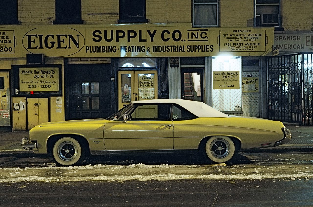 Eigen Supply car, Buick Centurion Convertible, Twenty-fourth Street near Sixth Avenue, 1976