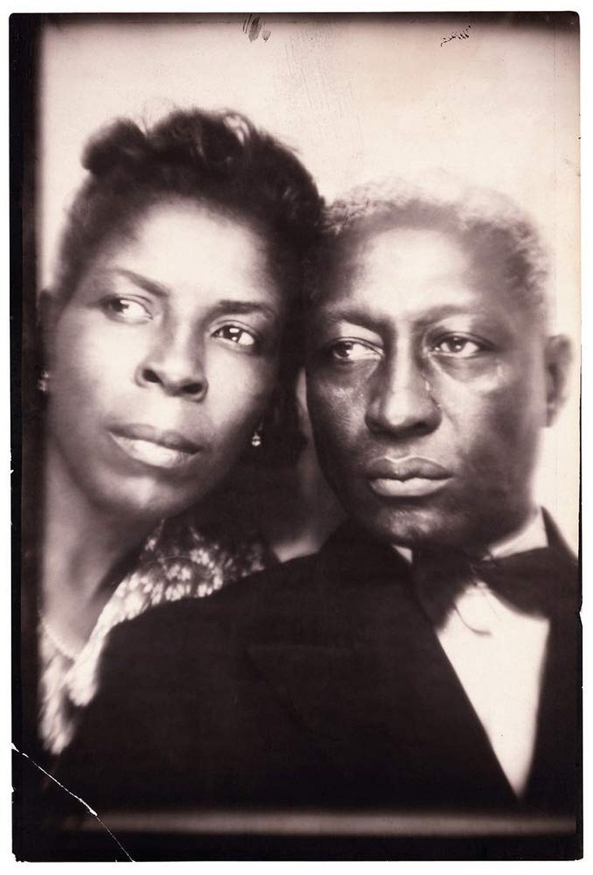 Portrait of Lead Belly and his wife, Martha