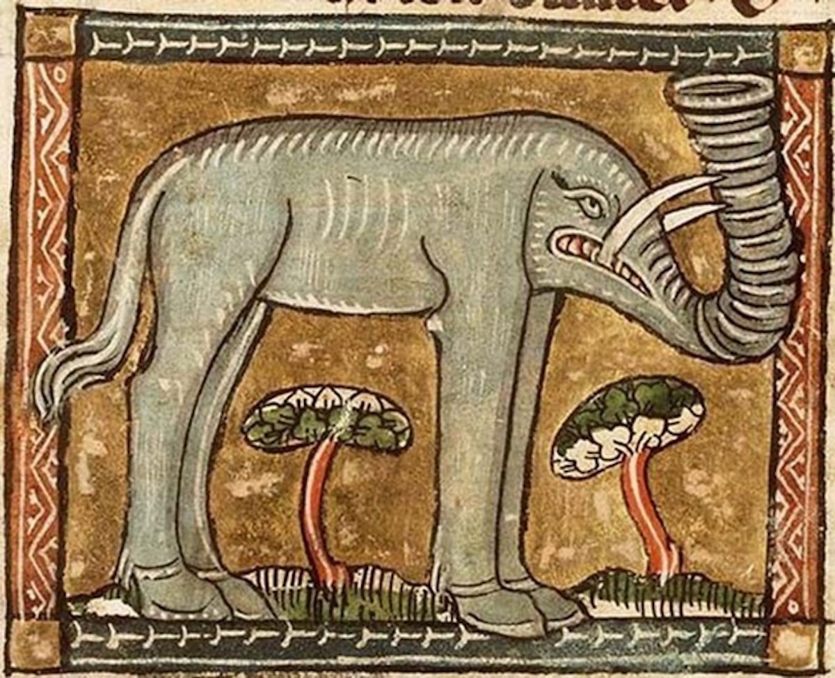 How Medieval Artists Saw Elephants Claws, Hooves, Trunks Like Trumpets