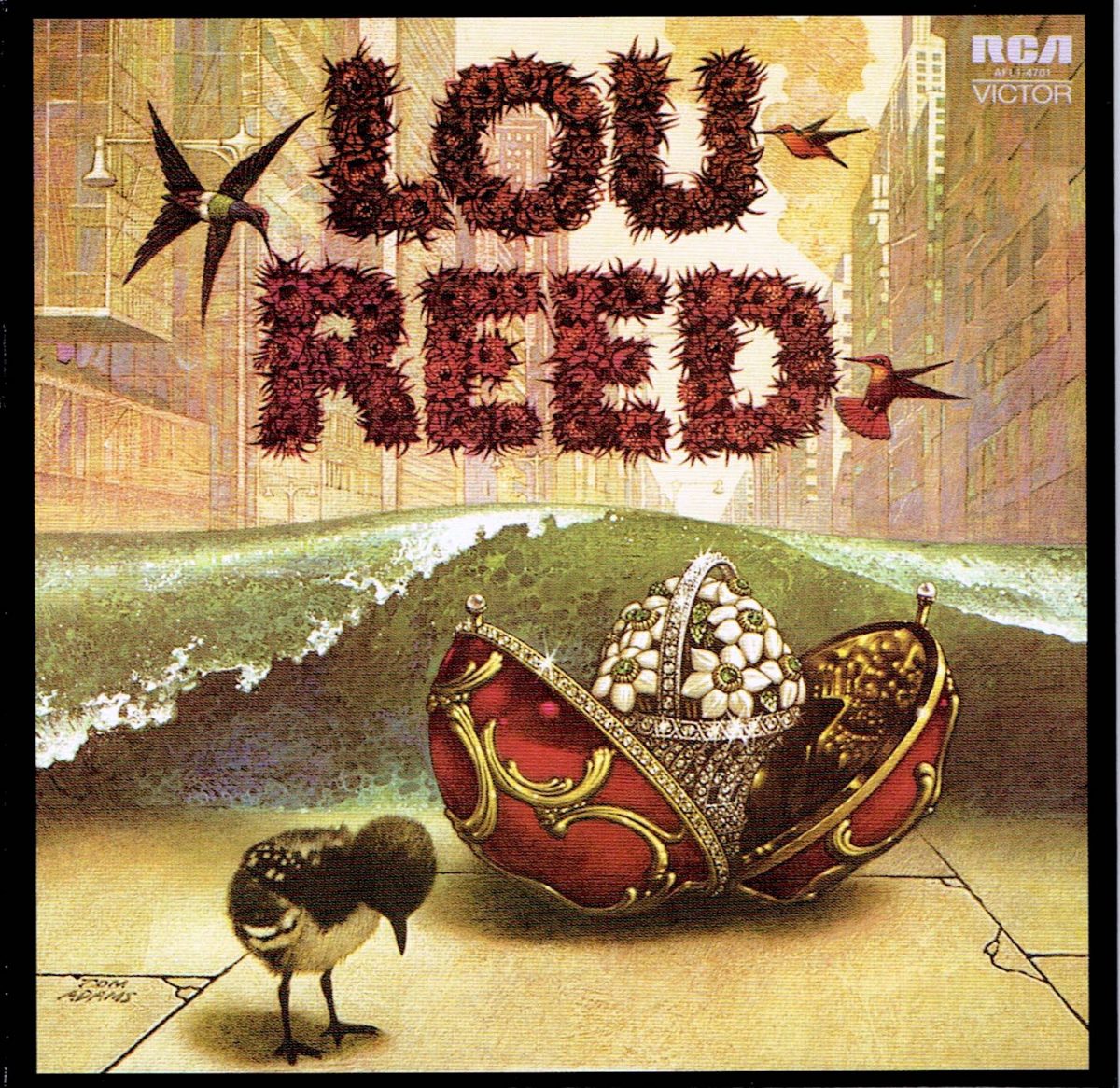 Tom Adams, Lou Reed, album cover, art, design