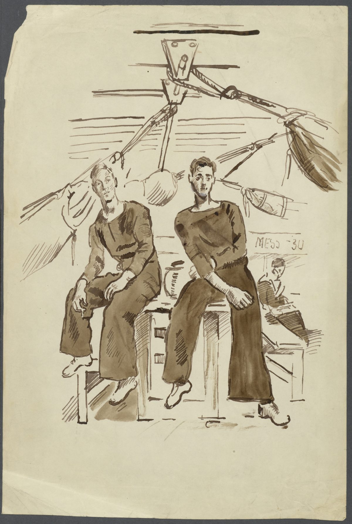 Cecil Beaton, drawing, war