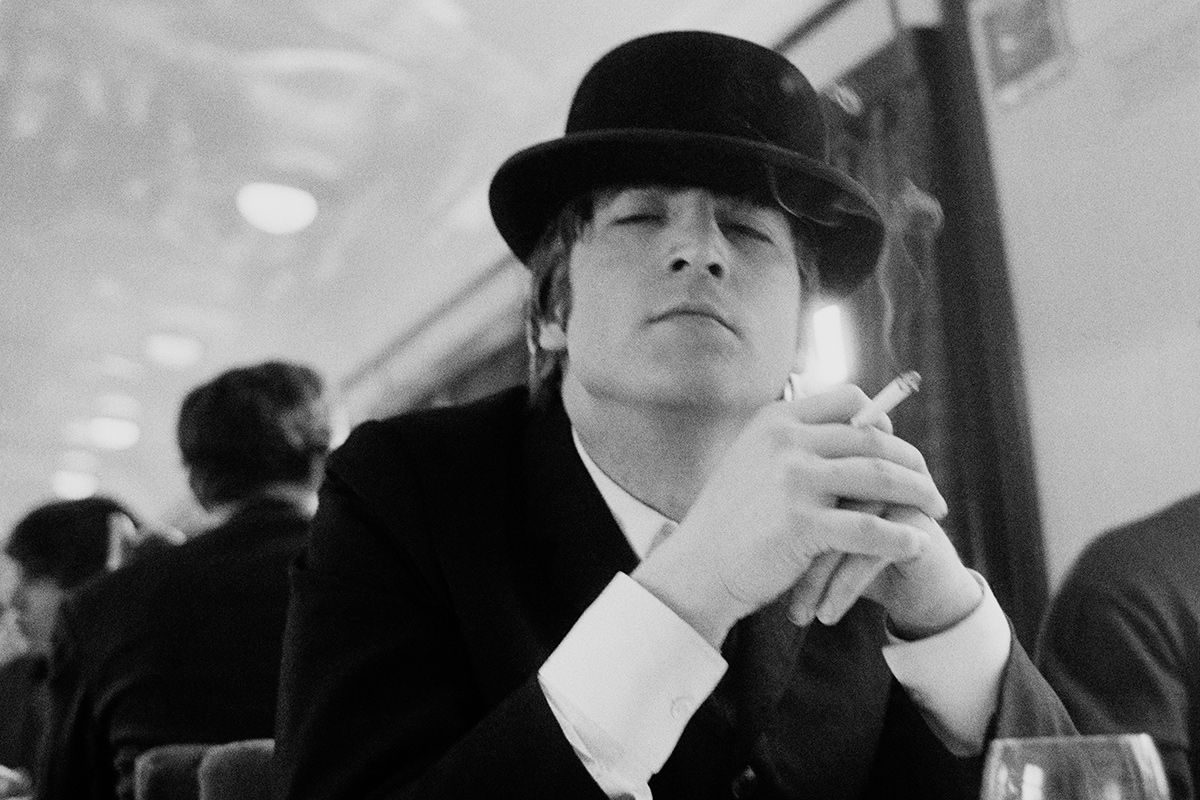 Astrid Kirchherr, John Lennon in Bowler hat, 1964 The Beatles