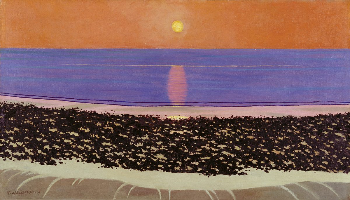 Félix Vallotton, Sunset, Villerville (Coucher de soleil, Villerville), 1917. Oil on canvas. 55.5 x 97cm. Kunsthaus Zürich