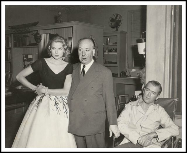 Grace Kelly ,Alfred Hitchcock ,Jimmy Stewart ,Rear Window - Flashbak