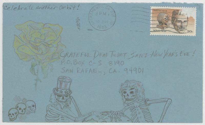 Grateful Dead decorated envelopes