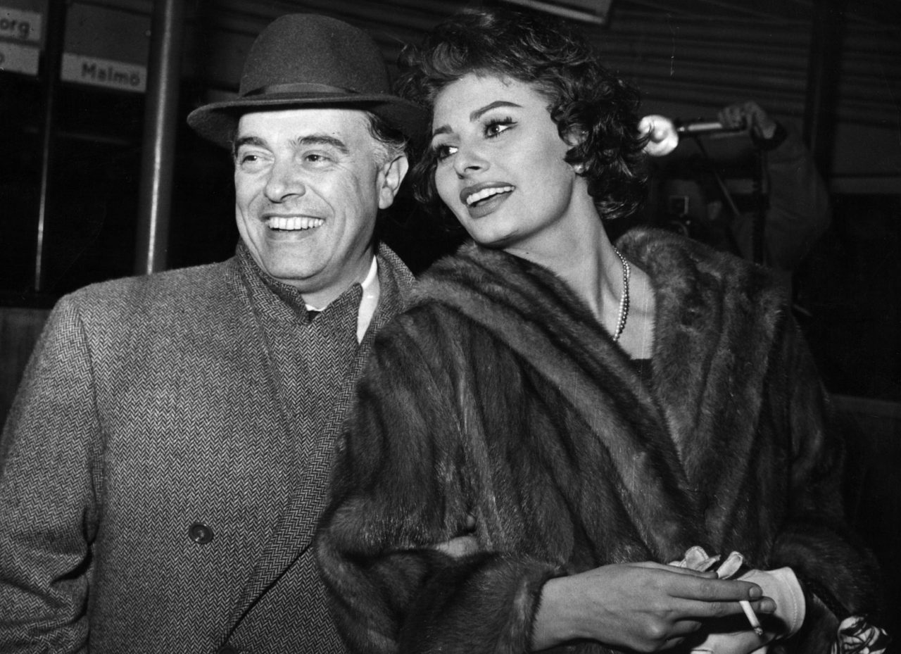 Sophia Loren With Her Husband Italian Film Director