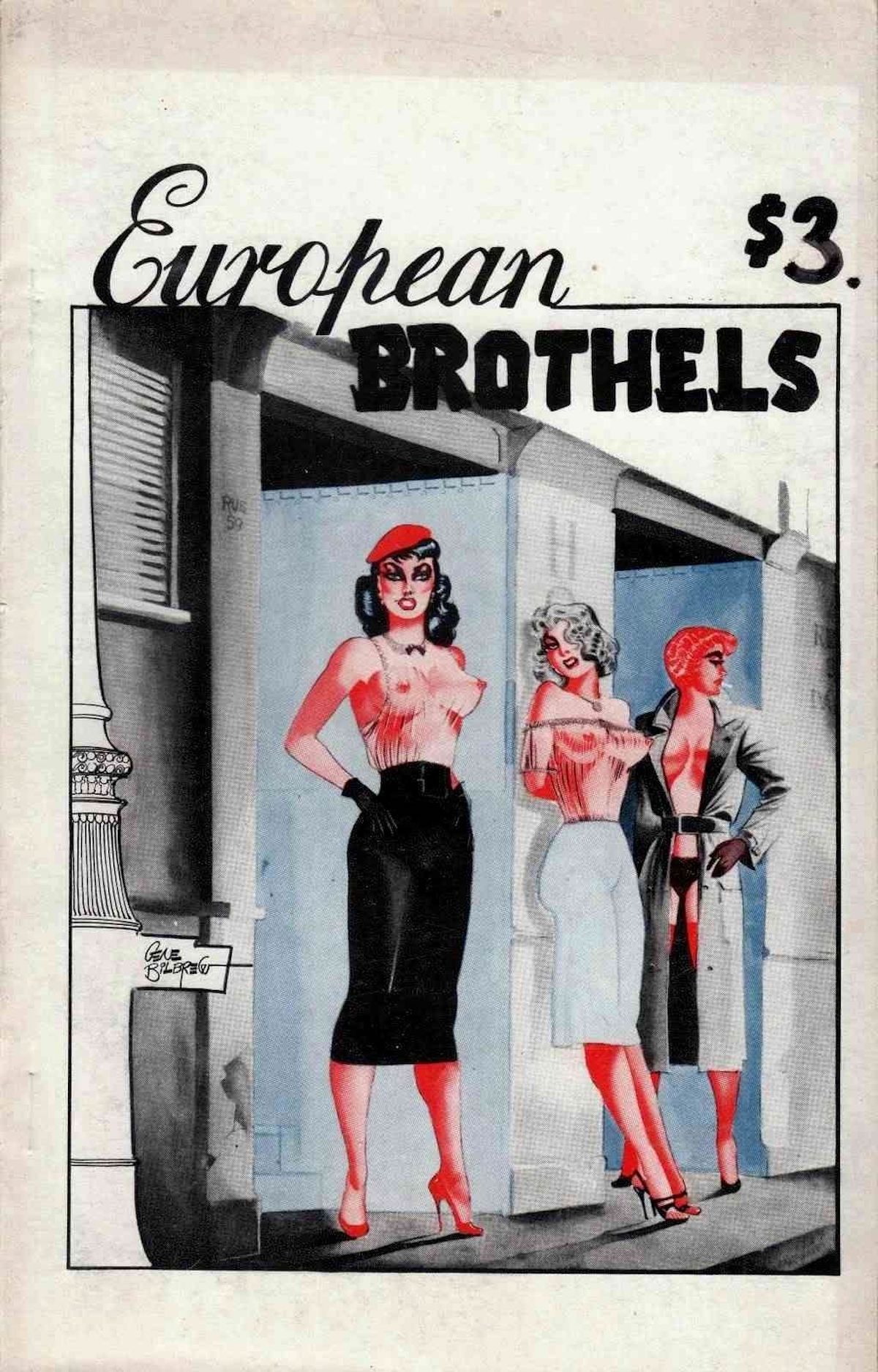Eugene Bilbrew, cover for ‘European Brothels’ (c. 1960)